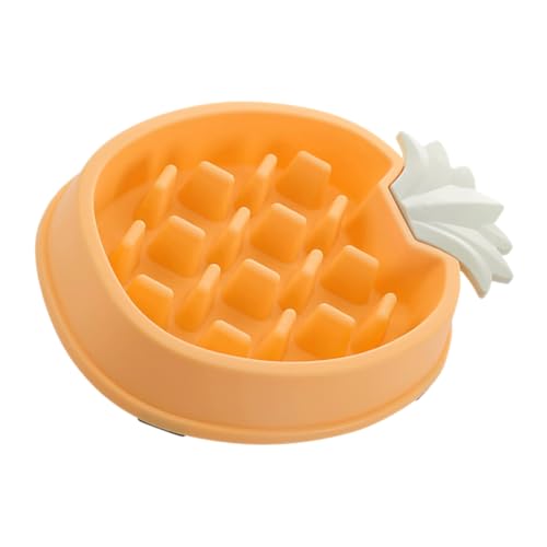 Ananas-Slow-Food-Bowl Slow Feeder Für Hunde Slow Feeder Hundenapf Katze Hund Fressnapf Langsamer Futternapf Für Haustiere Langsam Essender Hundenapf Futternapf Für Hunde Yellow Pp COSMEVIVI von COSMEVIVI