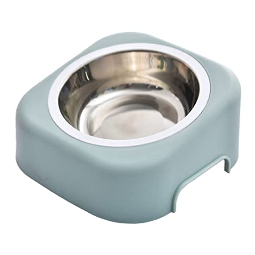 COSMEVIVI 1 Satz Anti-Kipp-Haustiernapf Hündchenschüsseln Hundenapf Hund Trinknapf pet Water Bowl pet Supplies katzennäpfe Katzenschüssel aus Keramik Katze aus Metall Rostfreier Stahl Blue von COSMEVIVI