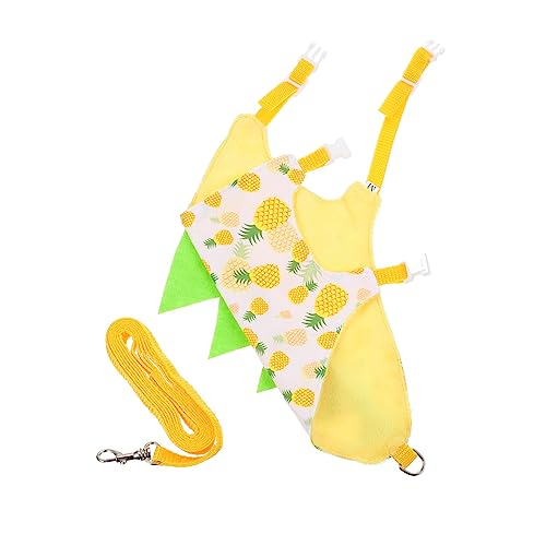 COSMEVIVI 1 Satz Hasenkleidung hasenkostüme Bunny Costume Kaninchenaccessoires Haustieroutfit Meerschweinchenleine Kaninchen-Kleidung Kaninchenkleidung mit Leine Foto-Requisite Stoff Yellow von COSMEVIVI