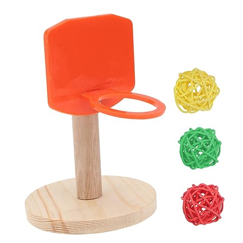 COSMEVIVI 1 Satz Spielzeug zum Schießen von Vögeln Lernspielzeug für Vögel Vogel-Basketballspielzeug Bird Toys Vogeltrainingsspielzeug Mini-Vogelspielzeug Basketballständer für Haustiere von COSMEVIVI