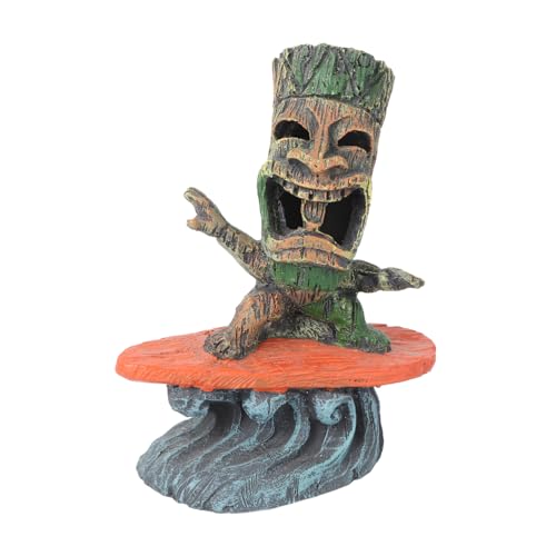 COSMEVIVI 1 Stück Treeman Surfen Aquarium Dekorationen Harz Schmuck Aquarium Landschaft Harz Aquarium Landschaft von COSMEVIVI