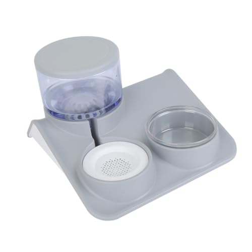 COSMEVIVI 1Stk Futterautomat für Haustiere Automatischer Katzenfutterautomat Wassertrinkschale für Haustiere Katzennapf pet Bowl Hunde trinknapf Haustierbedarf Futternapf für Hunde p.s Grey von COSMEVIVI