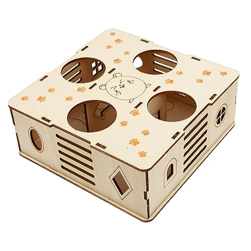 COSMEVIVI 1Stk Hamster-Labyrinth-Spielzeug Haustier-Labyrinth-Spielzeug Sportspielzeug Hasenburg Hamster Spielzeug hamsterspielzeug Hamster-Puzzle-Spielzeug Mäuse-Labyrinth-Spielzeug hölzern von COSMEVIVI