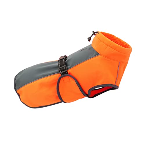 COSMEVIVI 1Stk Haustierjacke Hunderegenmäntel für kleine Hunde wasserdicht Hundejacken für kleine Hunde hundewintermantel hundemantel Hunde Weste Kleidung Hunde Mantel Polyester Orange von COSMEVIVI