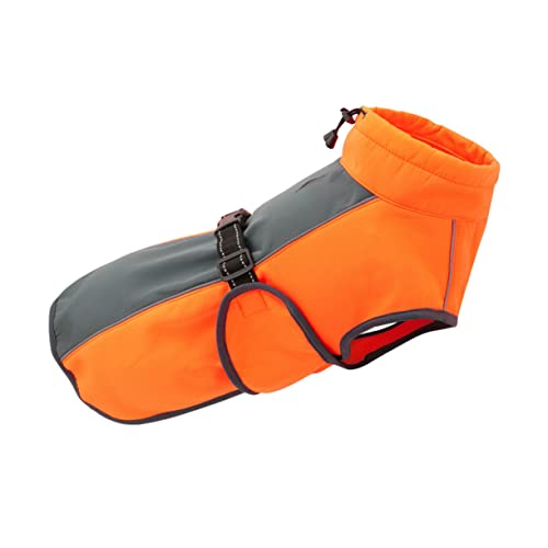 COSMEVIVI 1Stk Haustierjacke Welpenregenmantel für kleine Hunde Regenmantel für Haustiere hundewintermantel hundemantel Sportbekleidung für Hunde wasserdichte Hundekleidung Polyester Orange von COSMEVIVI