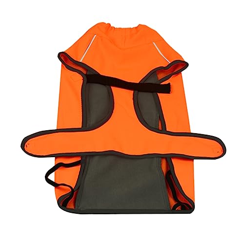 COSMEVIVI 1Stk Haustierjacke hundemantel Dog Raincoat Dog Sweater Hunde Pulli personalisierte Hundeweste warme Weste Winddichte hundekleidung Winterregenmantel für Haustiere Polyester Orange von COSMEVIVI