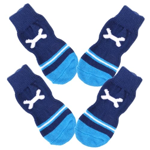 COSMEVIVI 2 Paar Haustier socken austauschbare Haustiersocken Abriebfeste Hundesocken socken für hundepfoten Dog Socks Pfotenschützer für kleine Hunde auswechselbare Baumwollsocken Baumwolle von COSMEVIVI