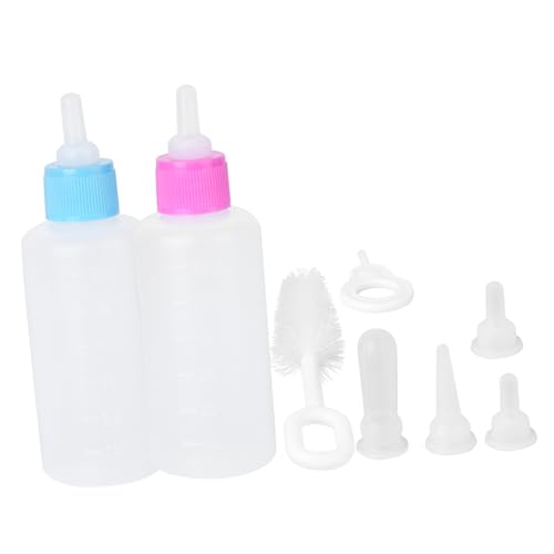 COSMEVIVI 2 Sätze Haustier-Futterflaschen-Set Haustierflasche Kätzchen-Pflegeset -Kätzchen Tierflaschen-Kit Katzenflaschen-Set Pflegeset für Haustiere Babyflaschen für Haustiere pp Blue von COSMEVIVI