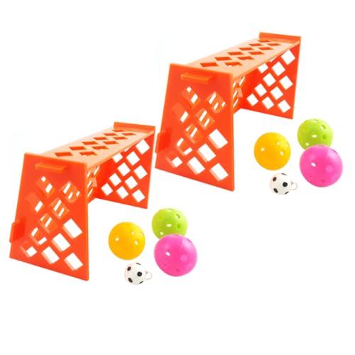 COSMEVIVI 2 Sätze Vogel-fußball-Spielzeug Papageienspielzeug Trainingsspielzeug Für Papageien Papagei Kauball Papagei Spielt Spielzeug Mini-fußballfeld Lovebirds-Spielzeug Vogelspielzeug von COSMEVIVI