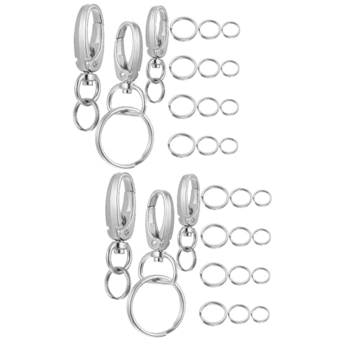 COSMEVIVI 2 Sets Hundeknopf Hundehalsband Clips, Hundemarken Clip Für, Hundemarken Clips Aus Metall, Hundemarken Clip Mit Ringen, Hundemarken Clip Aus Edelstahl, Halter Für Haustier Id von COSMEVIVI