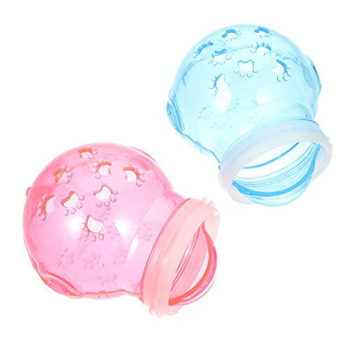 COSMEVIVI 2 Stück Hamster Badewanne Transparente Wanne Externe Toilette Für Hamster Sandbad Haustier Hamsterkäfig Externe Badewanne Rattenhütte Hamsterhaus Bett Hamster Saunaraum von COSMEVIVI