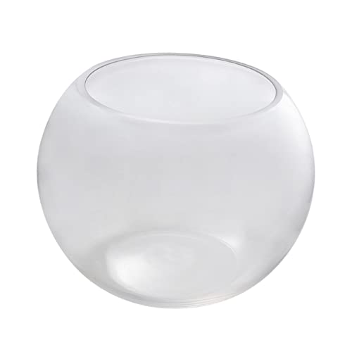 COSMEVIVI Fischglas rund Glas Aquarium Mini-Aquarium Topf für Fische Fischglas Terrarium Glas Aquarien Heimdekoration von COSMEVIVI