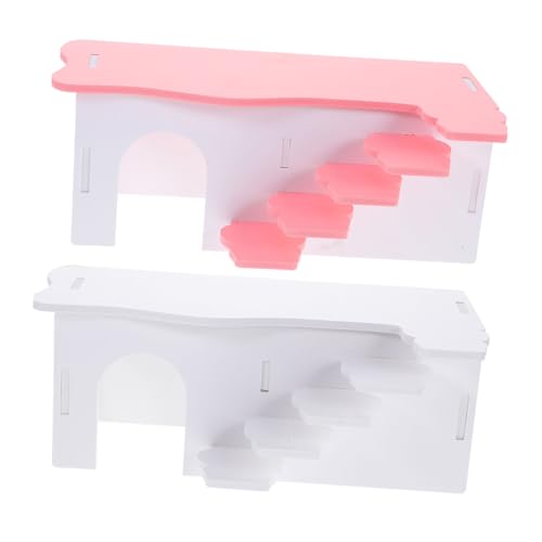 COSMEVIVI 2St Hamsterhaus Hamsterhütte Kletterspielzeug für Hamster Kleintierkäfig Kleintier Spielzeug Hamster Versteckspiel Meerschweinchen Lebensraum dekoratives Rattenversteck PVC von COSMEVIVI