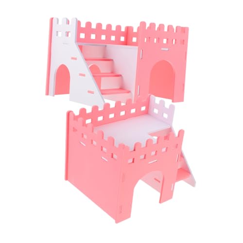 COSMEVIVI 2St Hamstervilla Hamster Spielplatz Hamster Spielzeug Doppelstockhaus für Hamster hamsterzubehör Hamster Nagerhaus Hamsterversteck meerschweinchen versteck Rattenhaus PVC von COSMEVIVI