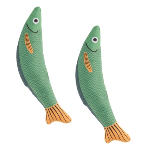 COSMEVIVI 2pcs Katzen Katzenpack Fischspielzeug Cartoon Fischmodellierung Katzenspielzeug Lustige Kätzchen Fischspielzeug Selbstamusing Cat Toy von COSMEVIVI