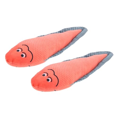 COSMEVIVI 2pcs Katzen Katzenpack Fischspielzeug Cartoon Fischmodellierung Katzenspielzeug Lustige Kätzchen Fischspielzeug Selbstamusing Cat Toy von COSMEVIVI