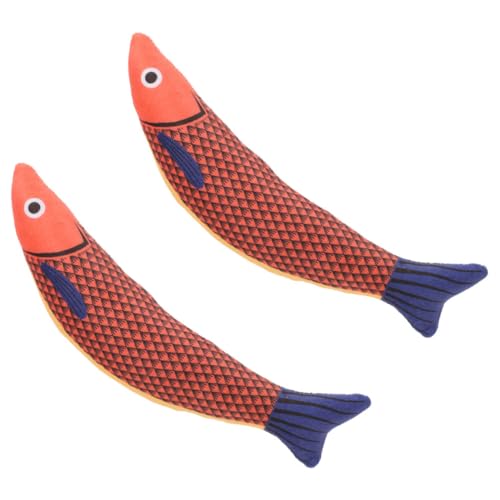 COSMEVIVI 2pcs Katzen Katzenpack Fischspielzeug Cartoon Fischmodellierung Katzenspielzeug Lustige Kätzchen Fischspielzeug Selbstamusing Cat Toy von COSMEVIVI