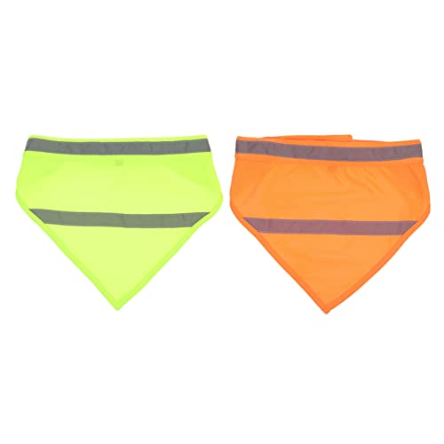 COSMEVIVI 2st Dreieckstuch Für Haustiere Züchten Dreieckiges Halstuch Für Welpen Karierter Schal Hund Spucktuch Sichtbarkeitsweste Für Hunde Orangefarbene Bandanas Kragen Reflektor Polyester von COSMEVIVI