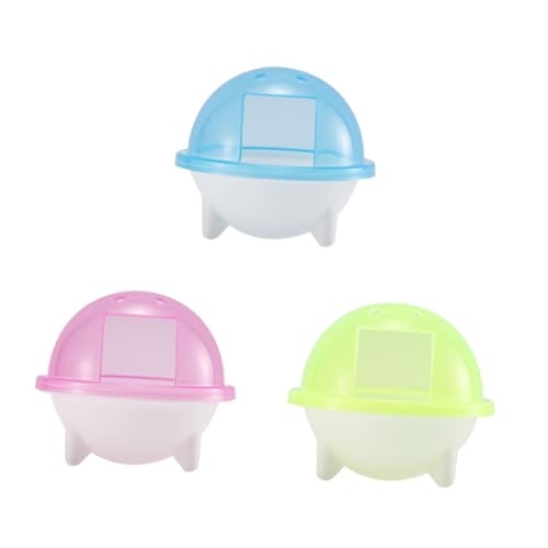 COSMEVIVI 3 STK Hamster Fliegende Untertasse Badezimmer Badehaus Für Hamster Hamster-Sand-badewanne Hamstersandbad Badewanne Für Haustiere Hamster Toilette Badewanne Mäuse Im Sandbad Plastik von COSMEVIVI