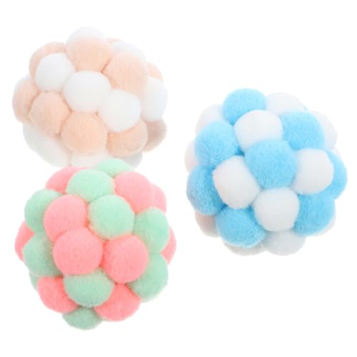 COSMEVIVI Cat Toy Ball Katzenbälle Mit Glocken Interaktive Katzenspielzeuge Fuzzy Bälle Für Katzen Für Katzenbedarf Elastische Katzenspielzeuge Verschiedenen Katzen Ball von COSMEVIVI