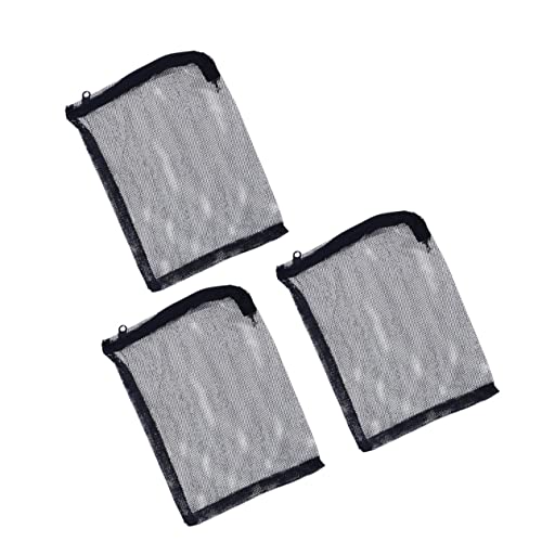 COSMEVIVI 3 Stück Nylon Mesh Filtermedienbeutel 15 x 20 cm Für Aquarien Und Gartenteiche Schwarz Ideal Für Filterkartuschen Und Filterschwämme Strapazierfähig Und Vielseitig Einsetzbar von COSMEVIVI