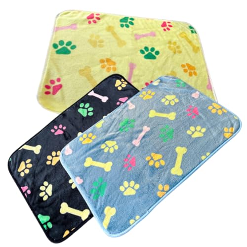 COSMEVIVI 3St Haustierdecke kuscheldecke warm thermodecken überwurfdecke Tierkuscheldecke katzendecken Wärmekissen für Katzen Katzensofadecke Tierdecken Käfigdecke kleine Tierdecke Flanell von COSMEVIVI