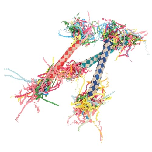 COSMEVIVI 3st Bissfestes Vogelspielzeug Vögel Spielzeug Zubehör Für Sittichkäfige Kauspielzeug Für Vögel Lustiges Vogel-kauspielzeug Großes Vogelspielzeug Lustiges Vogelspielzeug Hölzern von COSMEVIVI