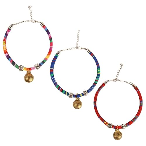 COSMEVIVI 3st Haustierhalsband Bling Hundehalsband Katzenhalsband Abbrechen Glockenhalsband Für Katzen Haustierhalsbänder Mit Glocke Katze Halskette Welpenhalsbänder Für Klein Kragen Kupfer von COSMEVIVI