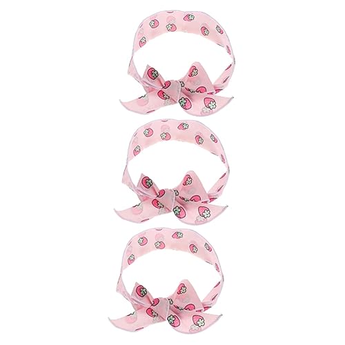 COSMEVIVI 3st Haustierhalsband Für Kätzchen Hundezubehör Lila Hundehalsband Kühlbandana Für Sommerschals Für Kleine Hunde Kleines Welpenhalsband Rosa Polyester von COSMEVIVI