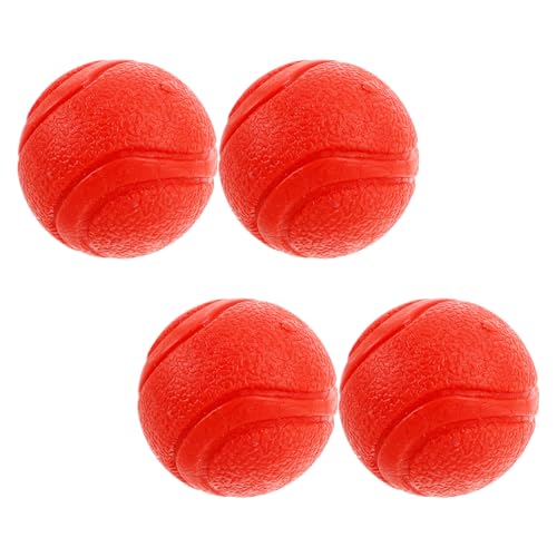 COSMEVIVI 4 Stück Haustier Spielzeugball, Katzenleckerli Ball, Hundeball, Katzenhalsband Spielzeug, Quietschende Tennisbälle Für Hunde, Katzenspielzeugball, Katzenspielzeugball, Gummibälle von COSMEVIVI