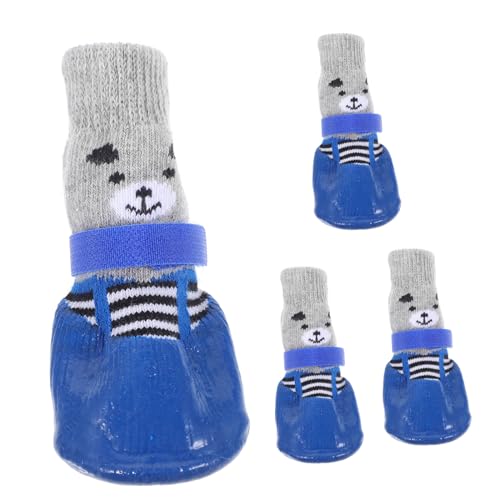 COSMEVIVI Niedliche Haustiersocken mit Cartoon-Design für Hunde Waschbare Verschleißfeste Socken – Sohle von COSMEVIVI