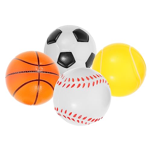 COSMEVIVI Gummibälle Set Für Hunde Interaktives Für Hunde Langlebige Trainingsbälle 63mm Ideal Für Apportierspiele Zufällige Muster Basketball Fußball Tennis Baseball von COSMEVIVI