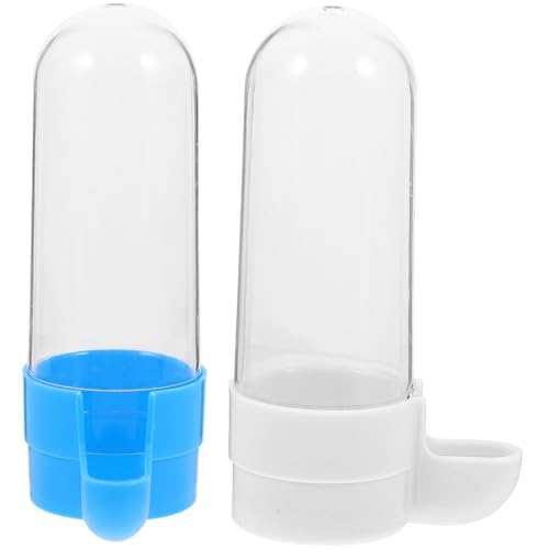 COSMEVIVI 4 Stück Vogeltrinker Wasserspender Für Vögel Futterspender Für Vogelpellets Tassen Tränke Und Futterstation Für Küken Futterspender Für Papageien Vögel Wasser Haustier Blue PVC von COSMEVIVI