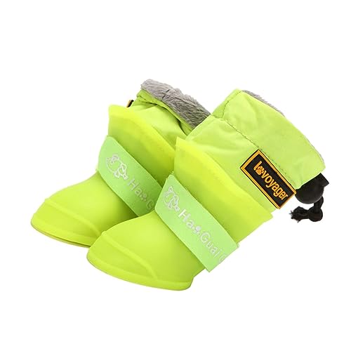 COSMEVIVI 4 Stück wasserdichte Haustier Regenstiefel Hunde Regenschuhe Haustier Regenfußschutz Haustier Schuhe Outdoor Schuhe Für Haustiere rutschfeste Regenschuhe Hunde von COSMEVIVI