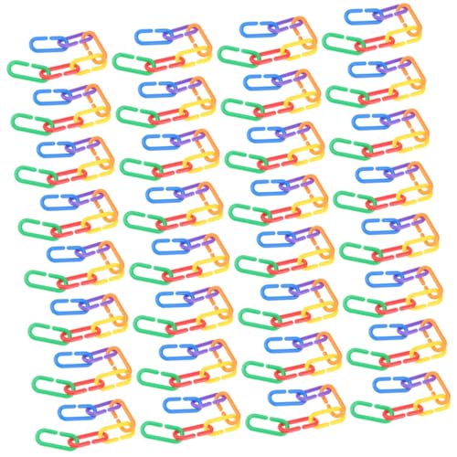 COSMEVIVI 500 Stück Geometrische Kettenglieder Für Vögel Bunte Vogelglieder Clips Ketten Haken Schaukeln Papageien Vogelzubehör Vogelzubehör Vogelkettenhaken Bunte Glieder Aus von COSMEVIVI