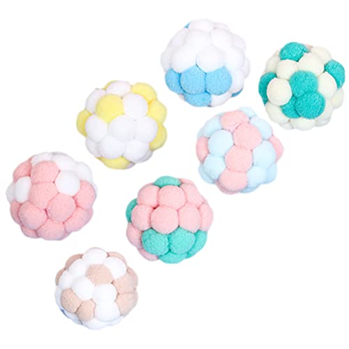 COSMEVIVI Katzen Spielzeug Kitten Katzen Bälle Mit Glocken Interaktive Pom Pom Bälle Für Drinnen Geeignet Für Katzen Und Kätzchen Weiche Und Sichere Materialien Ideal Für Spiel Und Spaß Katzenball von COSMEVIVI