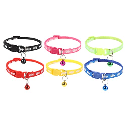 COSMEVIVI 6St Haustierhalsband pet Supplies Hunde hundehalstuch Tragbares Katzenhalsband Haustier Hundehalsband Katzenhalsband für den Haushalt Tragbares Kätzchenhalsband PVC von COSMEVIVI