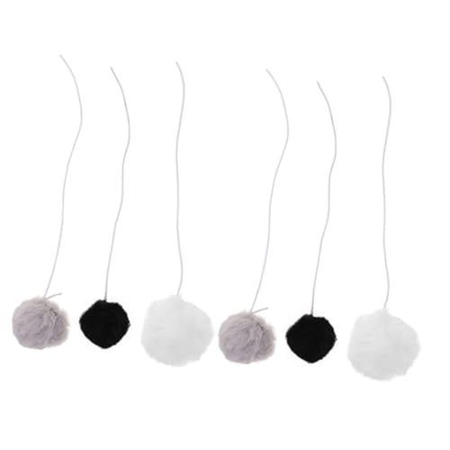 COSMEVIVI 6er Set Katzenball Interaktive Teaserbälle Aus üsch Für Katzen Elastische Hängende Spielbälle Und Lustige Beschäftigung Für Kätzchen Und Indoor Katzen von COSMEVIVI