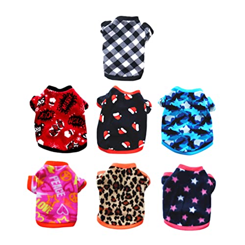 COSMEVIVI 7St Haustier Warmer Pullover Partykleidung für Haustiere warme Haustierkleidung Welpenkleidung hundemantel Dog Raincoat Welpen Winterkostüm Haustierkostüm aus Polarfleece Vlies von COSMEVIVI