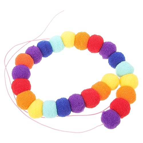 COSMEVIVI Ballkragen aus Haustierfell mittelgroßes Hundehalsband Hund Schleife Halsband Hunde hundekragen Welpenhalsband bunter Kragen hautfreundliches Haustierhalsband Polyester von COSMEVIVI