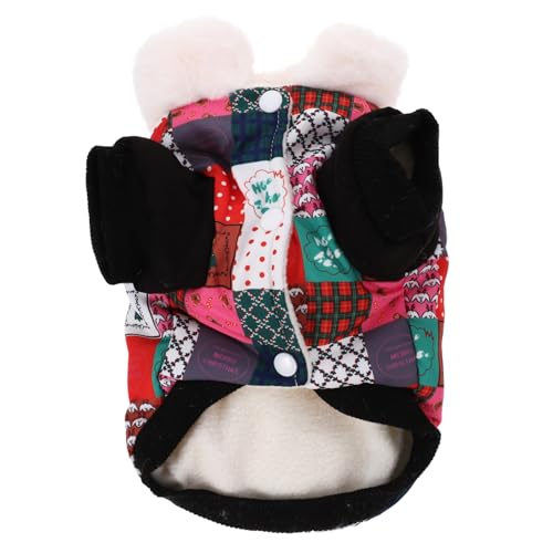 COSMEVIVI Baumwollmantel für Hunde Winterjacke für Hunde Weihnachtskatzenpullover Weihnachts hundepullover hundewintermantel Winterkostüm für Haustiere entzückendes Hundekleid Polyester von COSMEVIVI