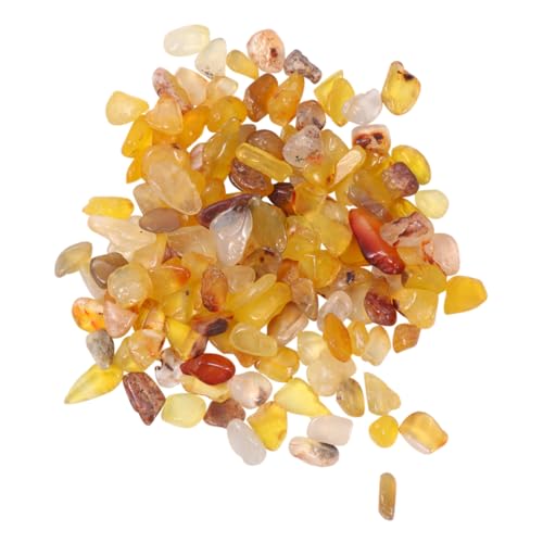 COSMEVIVI Blumentopf Ornament Crushed Citrine unregelmäßige Trommelsteine Fisch Kiesel polierter Kies Fischvase Steine polieren teich Dekoration kieswabe unregelmäßiger Kies dekorativer Kies von COSMEVIVI