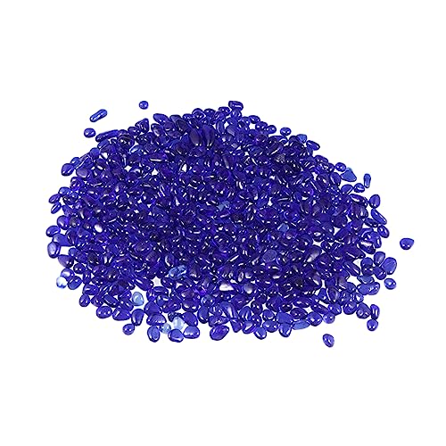 COSMEVIVI Glaskies Aquariumsteine Edelstein-Chips-Perlen Vasenfüller Blaue Edelsteine glaskristalle Handgemachte Dekoration Glasperlen einmachgläser bunter Kies Aquarienkies für Zuhause Blue von COSMEVIVI