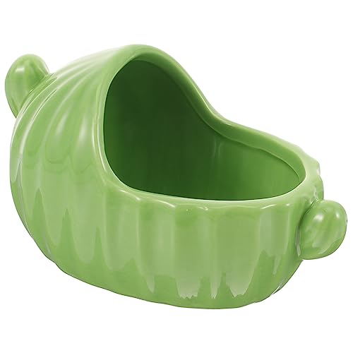 COSMEVIVI Hamster Badewanne Kühlnest Für Hamster Hamsterbadewanne Für Den Täglichen Gebrauch Haustier Käfig Hamster Duschbecken Sandbehälter Für Meerschweinchen Toilette Cool Keramik Green von COSMEVIVI