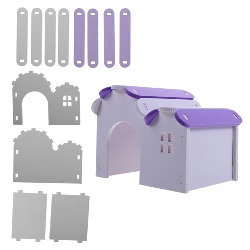 COSMEVIVI Hamsterhöhle Kleines Haustiernest Schlafnest Für Hamster Haustier Schlafhaus Schlafvilla Für Hamster Rennmaus-spielhaus Hamsternest Hamster-spielnest PVC-Material Violett von COSMEVIVI