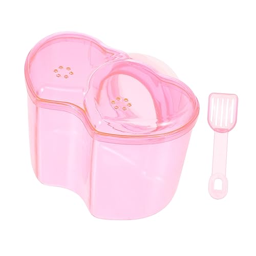 COSMEVIVI Haustier Badezimmer Meerschweinchen Katzentoilette Container Kleine Tiere Schwimmbad Körperwäsche Frauen Hamstersprays Badesand Kleines Hundebecken Kühlung Hamster Auto Rot Acryl von COSMEVIVI