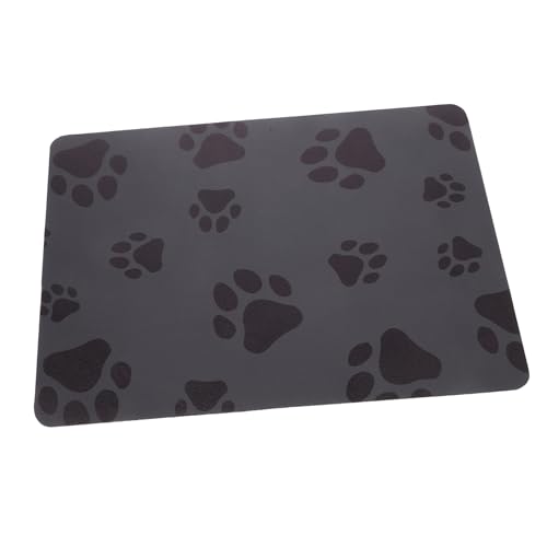 COSMEVIVI Haustier Tischset Futtermatte Für Hunde Hundenapfmatte Haustierfuttermatte Keine Flecken, Futtermatte Für Haustiere Haustiermatte Für Futter Dark Grey Kieselalgenschlamm-pu-Haut von COSMEVIVI