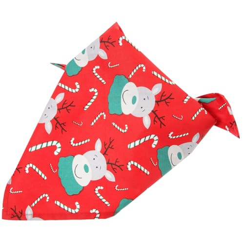 COSMEVIVI Weihnachts-Haustier-Bandana Speicheltuch für Hunde waschbar dreieckiges Lätzchen Polyester Hundetuch leicht zu reinigendes Hundehalsband-Zubehör von COSMEVIVI