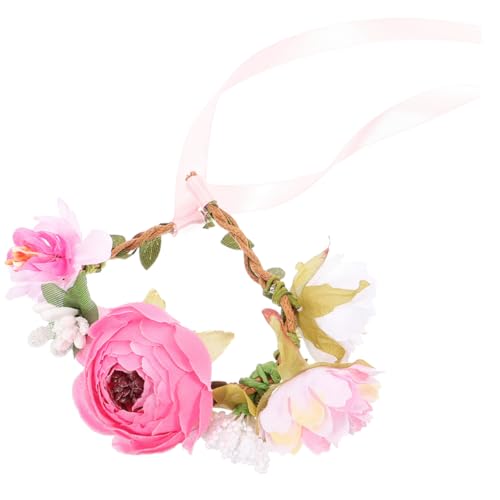 COSMEVIVI Dekoratives Blumenkranzhalsband Haustier Hund Katzenhalsband Blumenhalsband Tragbares Hundehalsband Welpenhalsband von COSMEVIVI