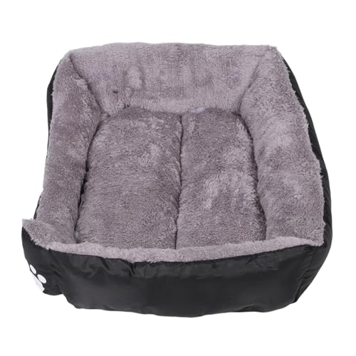 COSMEVIVI Haustierhütte Hundebett Wowopet-Bett Rechteckiges Katzenbett Mittel Cama para Perros Kleines Rechteckiges Haustierbett Karierte Kaffeematte Bett Für Hunde Welpenbett Black Tuch von COSMEVIVI